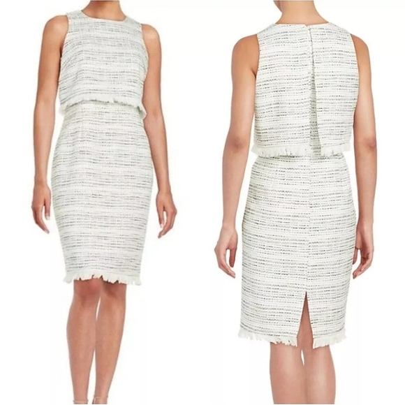 Karl Lagerfeld Dresses & Skirts - Karl Lagerfeld Paris white and black tweed dress size 4